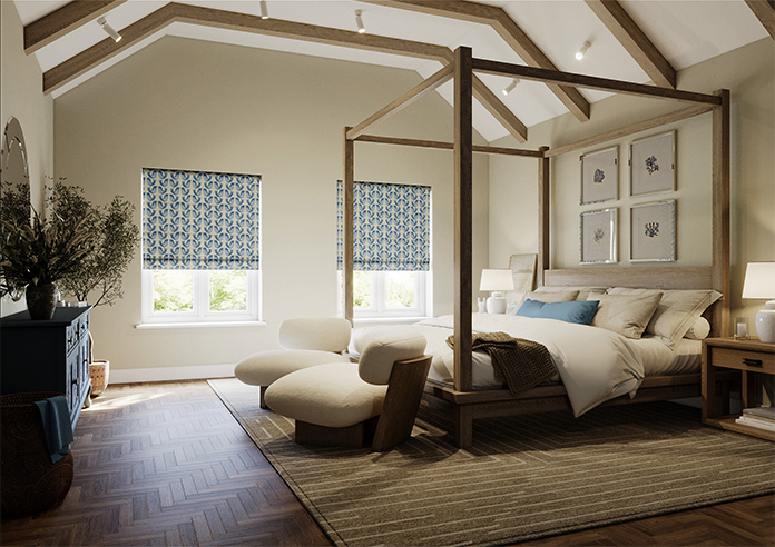 Scandi Birds, Capri - Roman Blind - Image 7